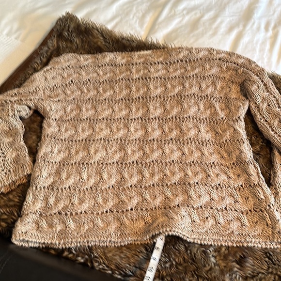 Joseph Abboud taupe linen sweater. EUC L - Picture 2 of 11
